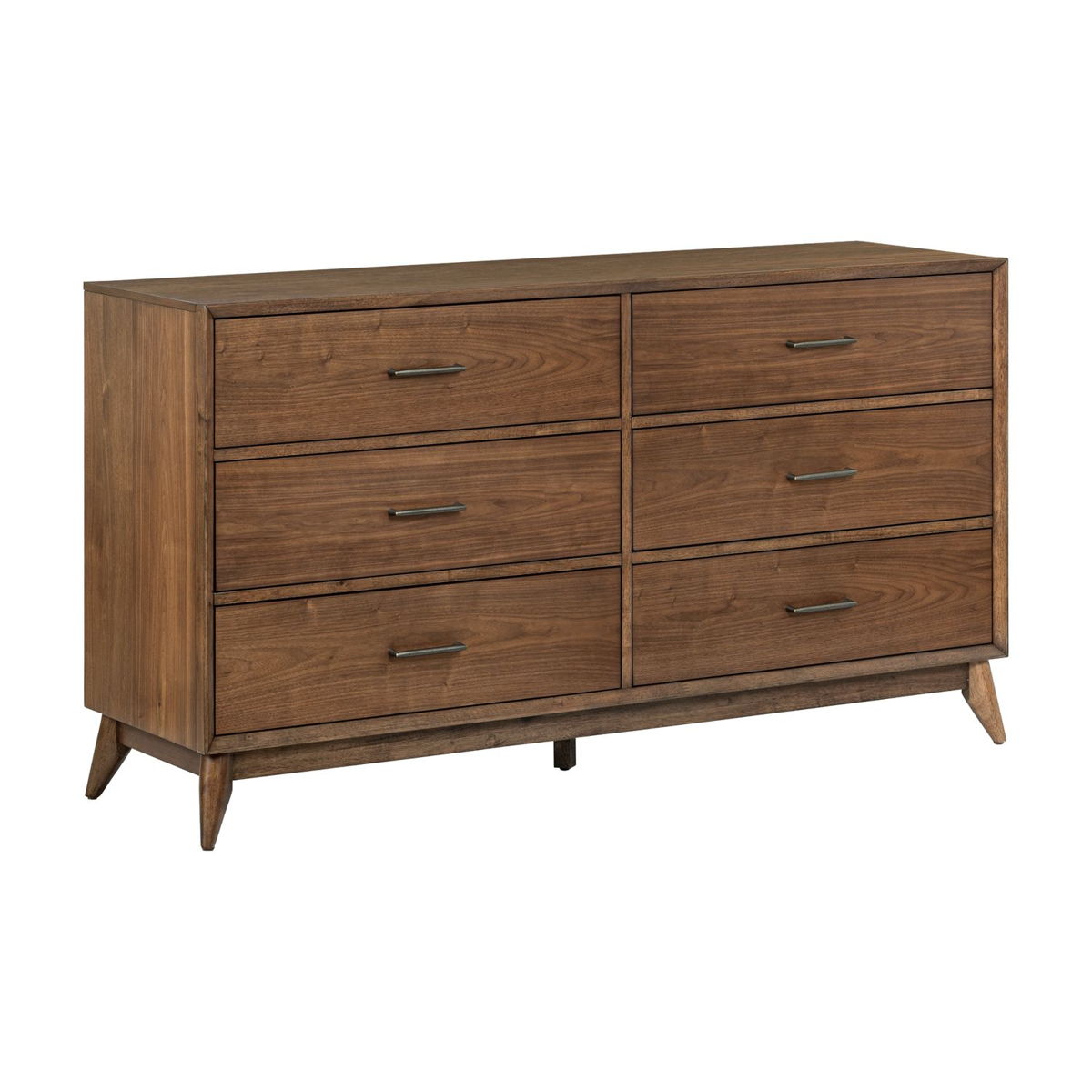 Century Modern - 6 Drawer Dresser - Walnut - Image 5