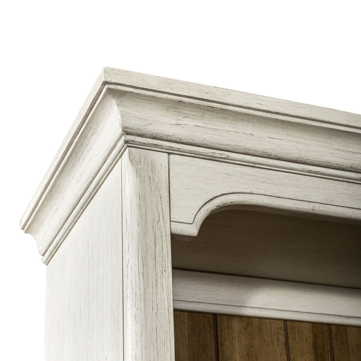 Farmhouse Reimagined - Entertainment Hutch - Antique White / Chestnut Tops - Image 4