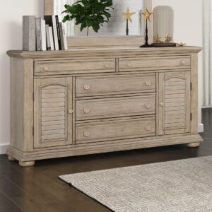 Summer House - 2 Door 5 Drawer Dresser - Brown