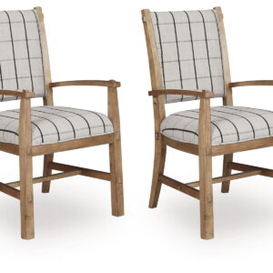 Ridgester - Dining Upholstered Arm Chair (Set of 2) - Light Brown