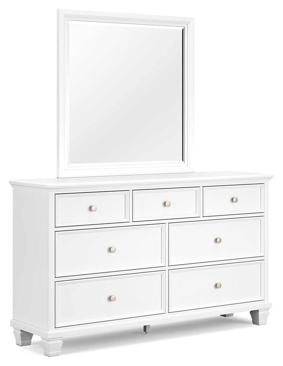 Fortman - Dresser And Mirror - White