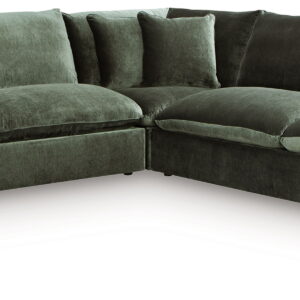 Carriage View - 3-Piece Sectional - Jade