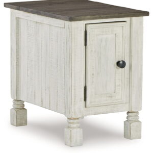 Havalance - Chair Side End Table - White / Gray