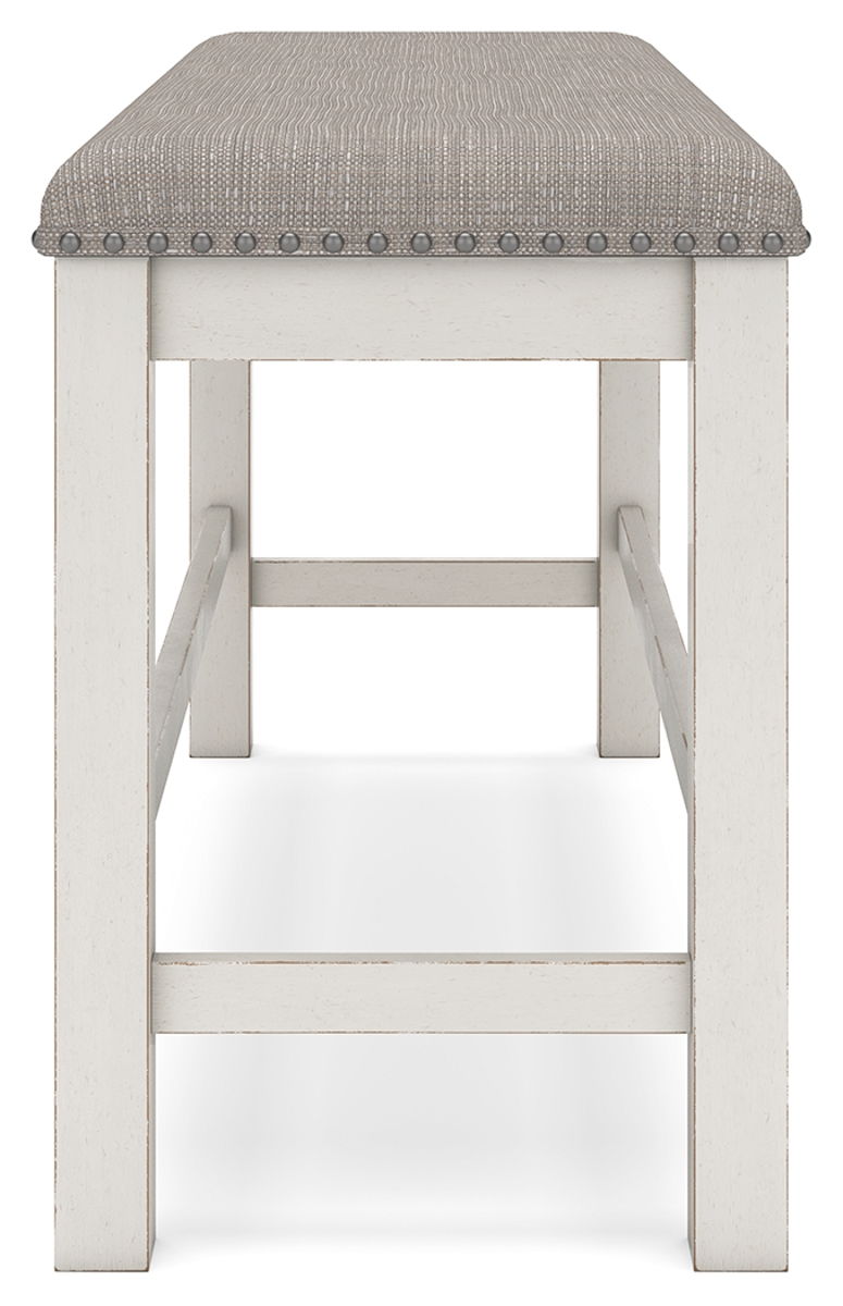 Robbinsdale - Dbl Counter Height Upholstered Dining Bench - Antique White - Image 8