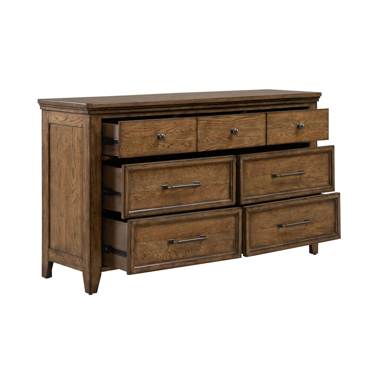 Carolina Park - 7 Drawer Dresser - Amber Brown - Image 8