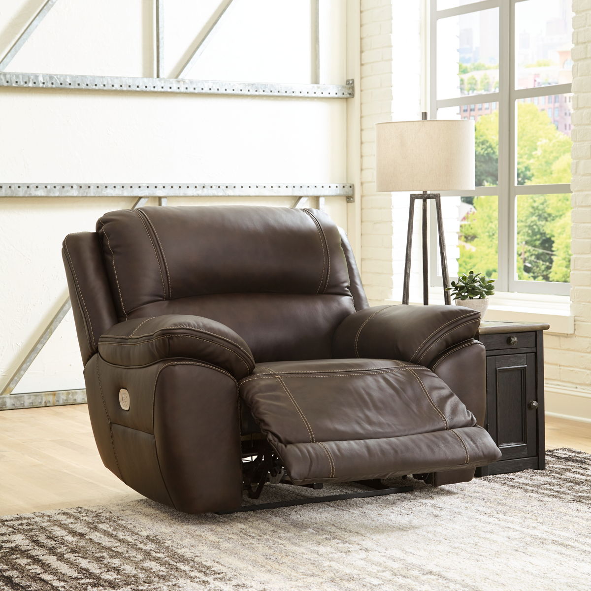 Dunleith - Zero Wall Recliner w/PWR HDRST - Chocolate - Image 7