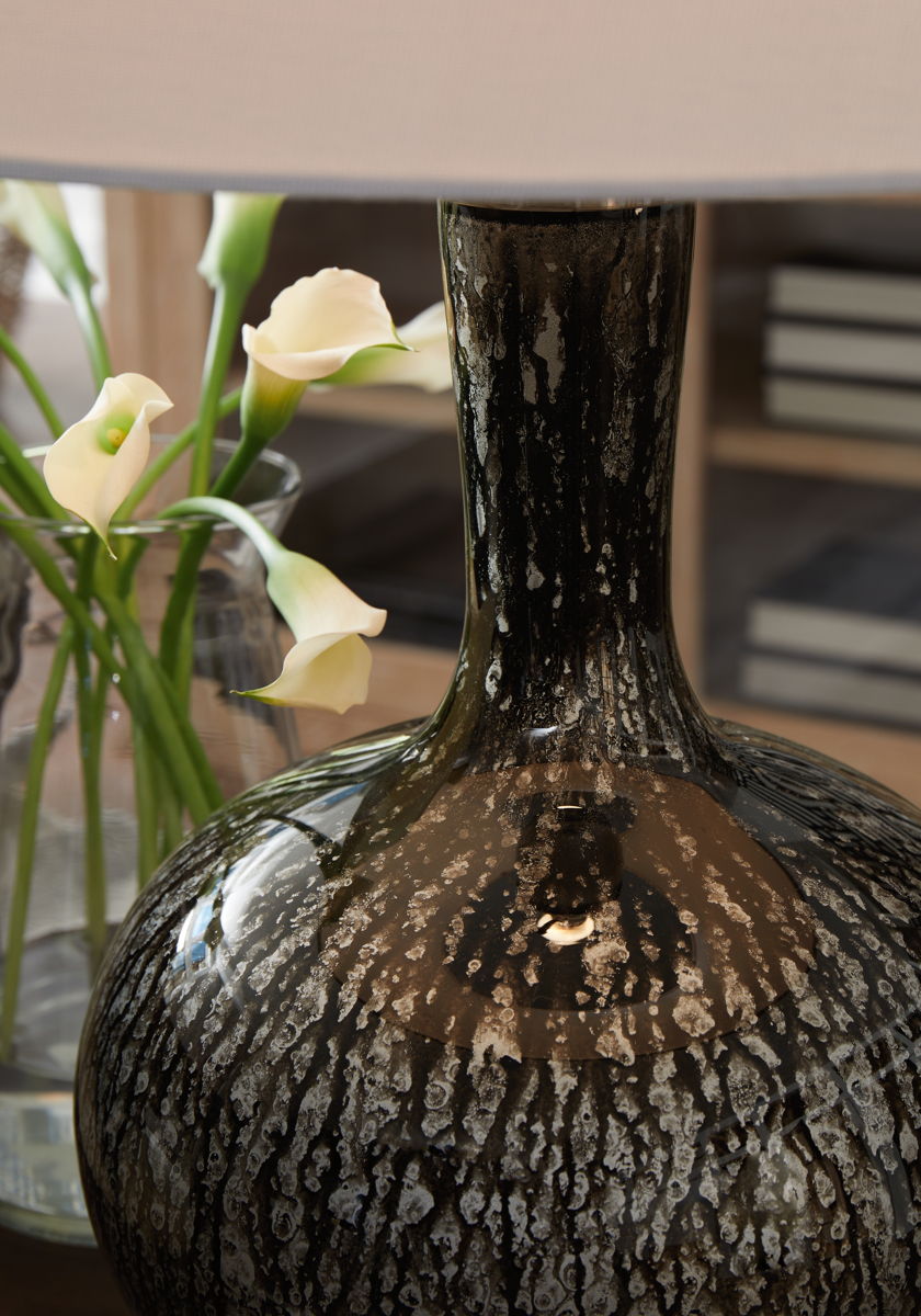 Tenslow - Glass Table Lamp - Antique Black - Image 5