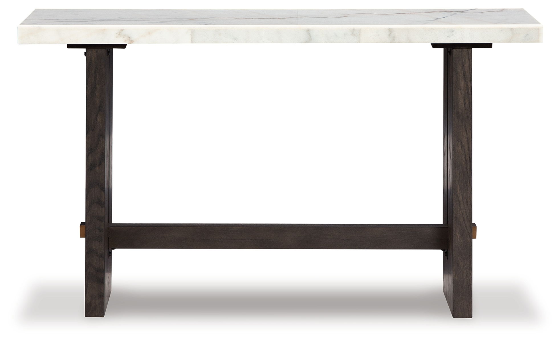 Burkhaus - Sofa Table - White / Dark Brown - Image 4