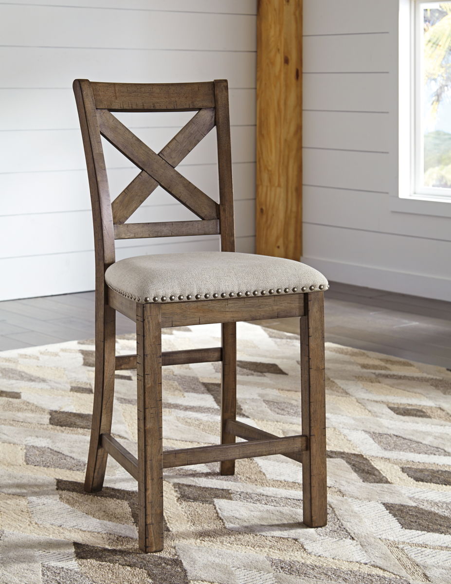 Moriville - Upholstered Barstool (Set of 2) - Beige - Image 8