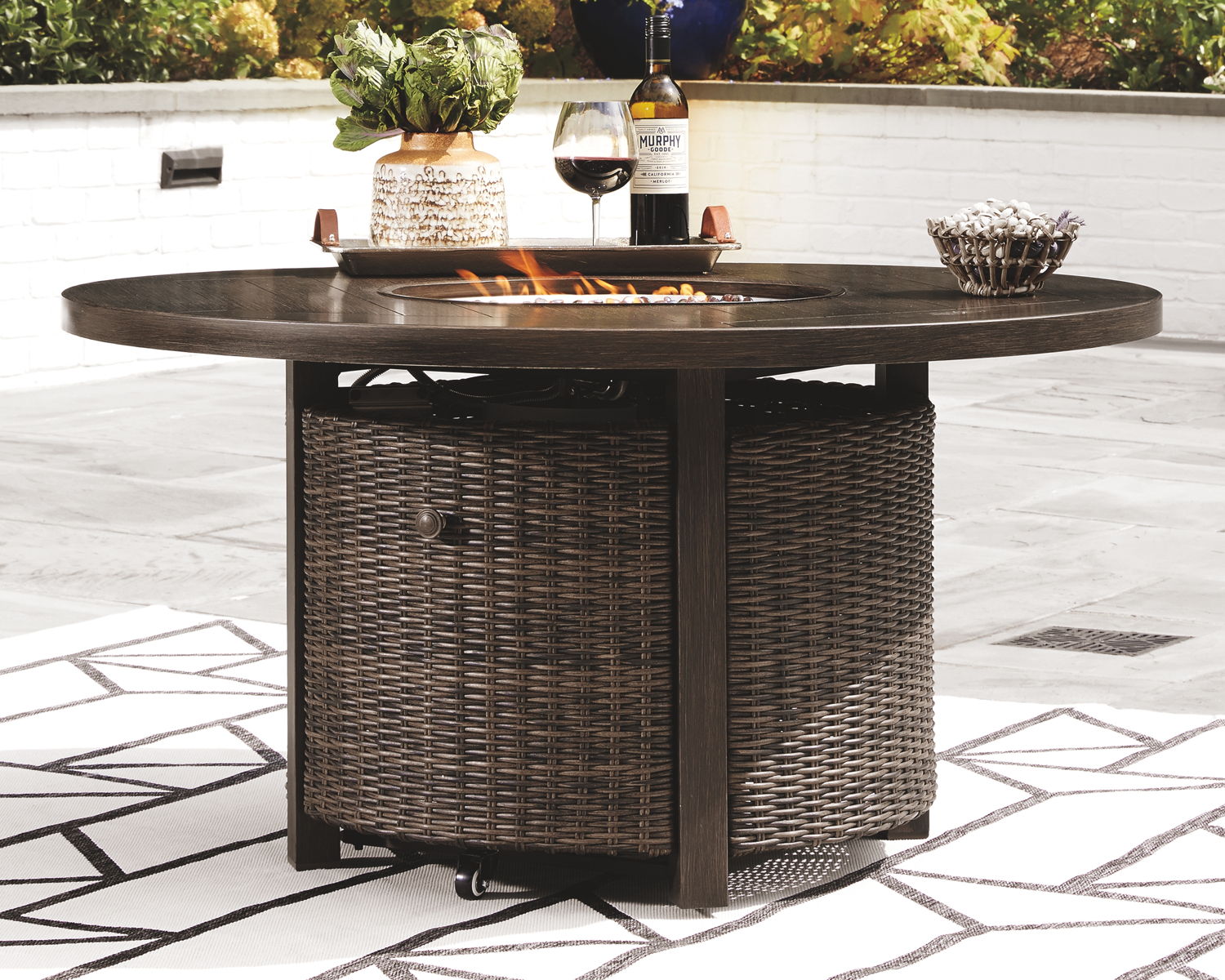 Paradise Trail - Round Fire Pit Table - Medium Brown - Image 7