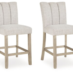 Larawyn - Upholstered Barstool (Set of 2) - Bisque