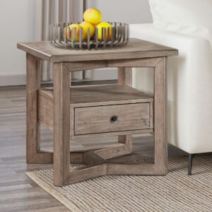 Proximity Place - Rectangular End Table - Light Brown