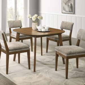 Miller - 39" Square Dining Table With 4 Side Chairs - Walnut