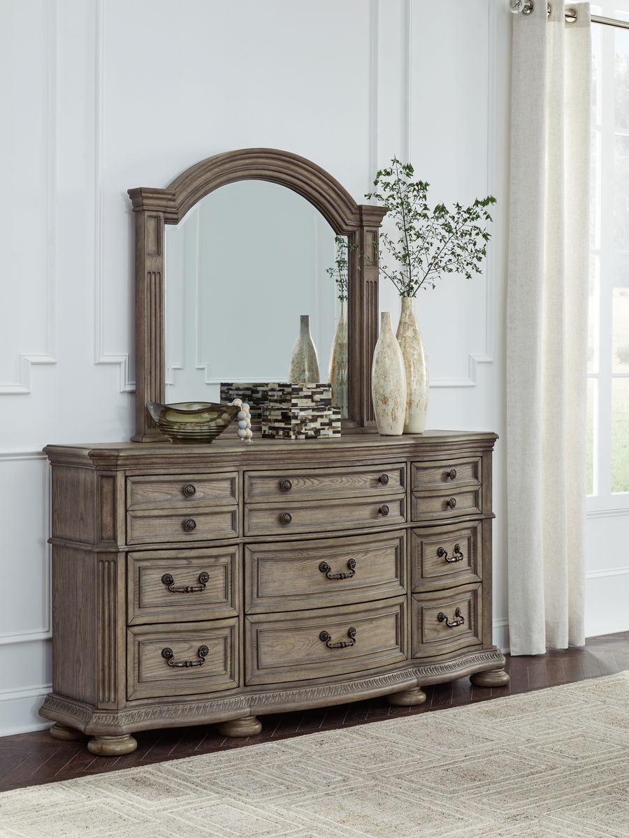 Ardenfield - Dresser And Mirror - Light Brown - Image 4