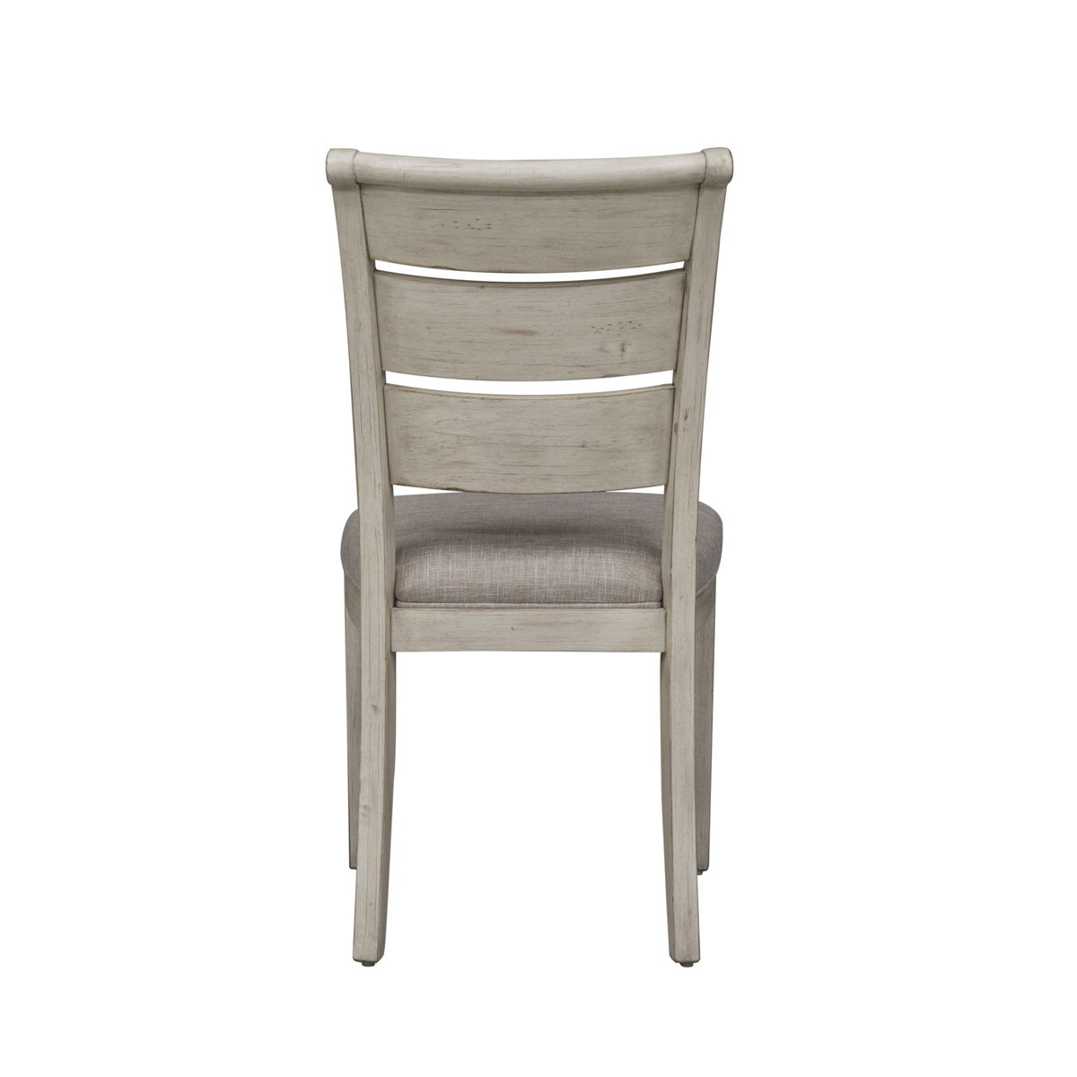 Farmhouse Reimagined - Ladder Back Upholstered Side Chair - White - Image 3