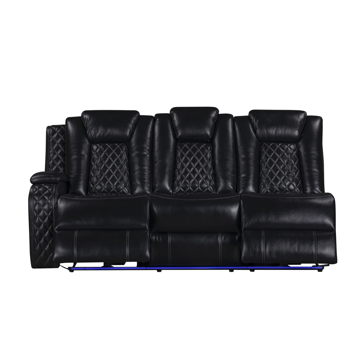 Orion II - LAF Sofa With Power Headrest & Footrest - Black