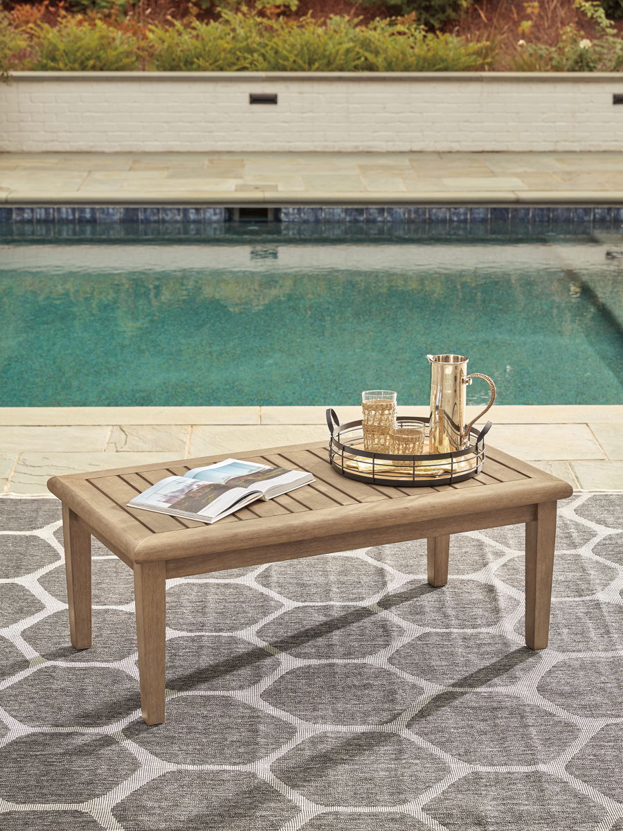 Carter Hall - Rectangular Cocktail Table - Beige - Image 3