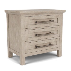 Bennett - Three Drawer Nightstand - Frosted Gray
