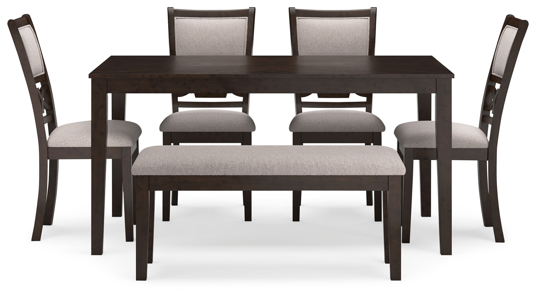 Langwest - Dining Room Table Set (Set of 6) - Brown - Image 2