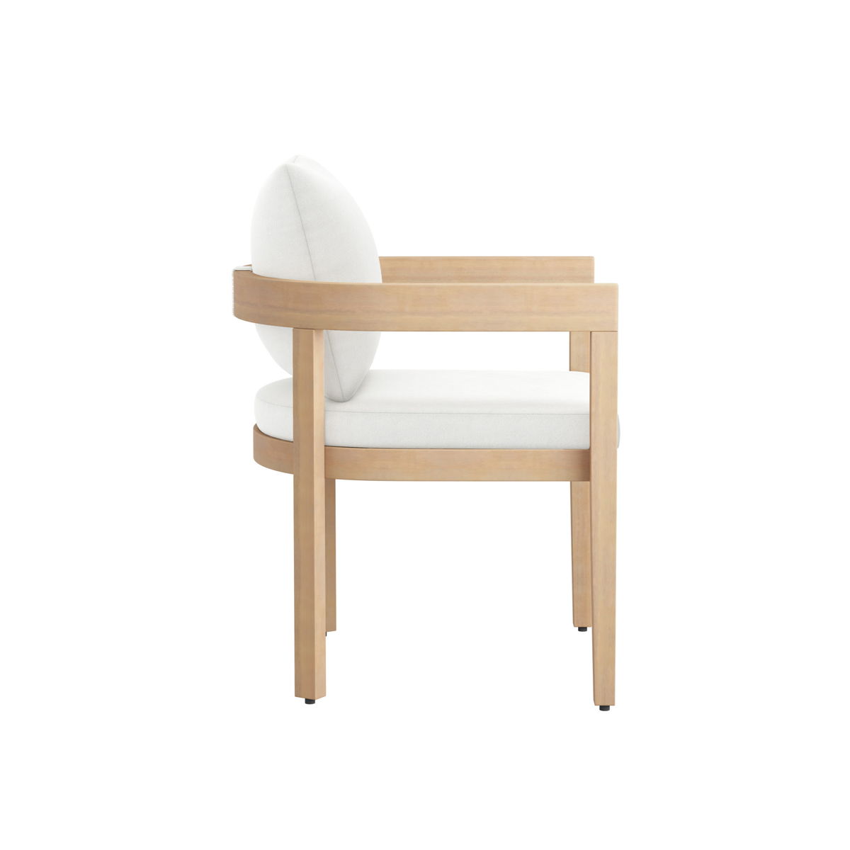 Wesley - Patio Side Chair With Cushion - White - Image 7