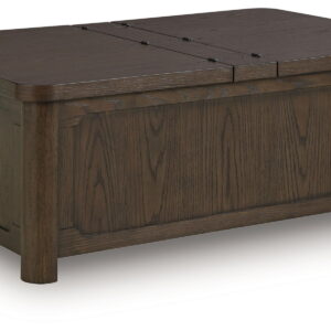 Breckington - Cocktail Table With Storage - Dark Brown