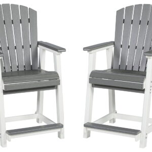 Transville - Barstool (Set of 2) - Gray / White