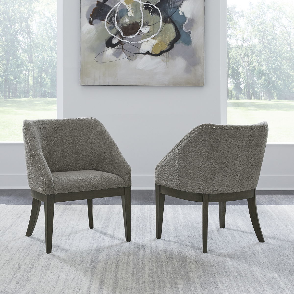 Cascade Falls - Upholstered Side Chair (RTA) - Satin Espresso - Image 7