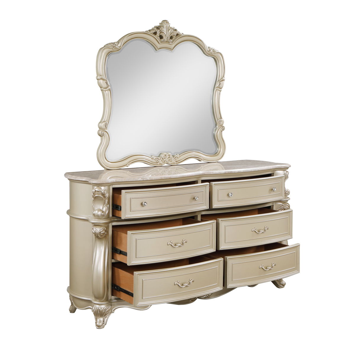Monique - Dresser With Marble Top - Champagne - Image 8
