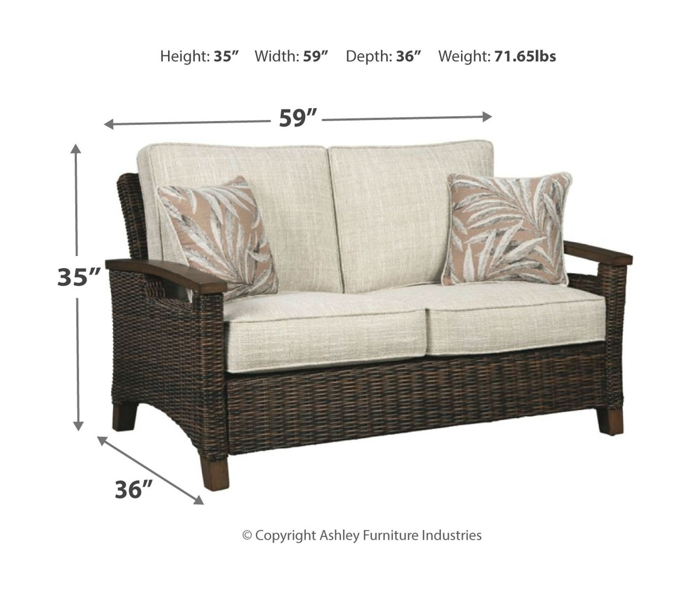 Paradise Trail - 3 Pc. - Lounge Set - Medium Brown - Image 3