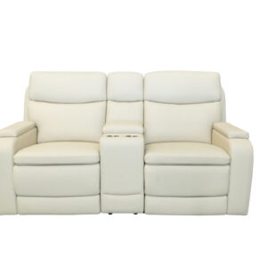 Gunner - Power Console Loveseat Recliner With Power And Power Headrest - Almond