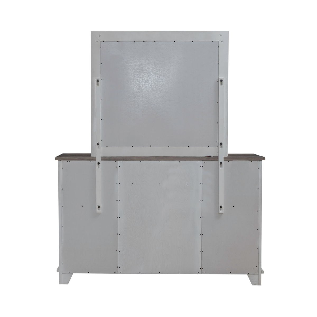 River Place - Dresser & Mirror - Riverstone White & Tobacco - Image 6