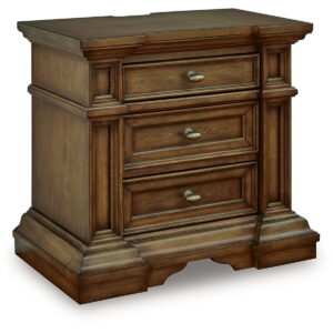 Frantanna - Three Drawer Night Stand - Brown