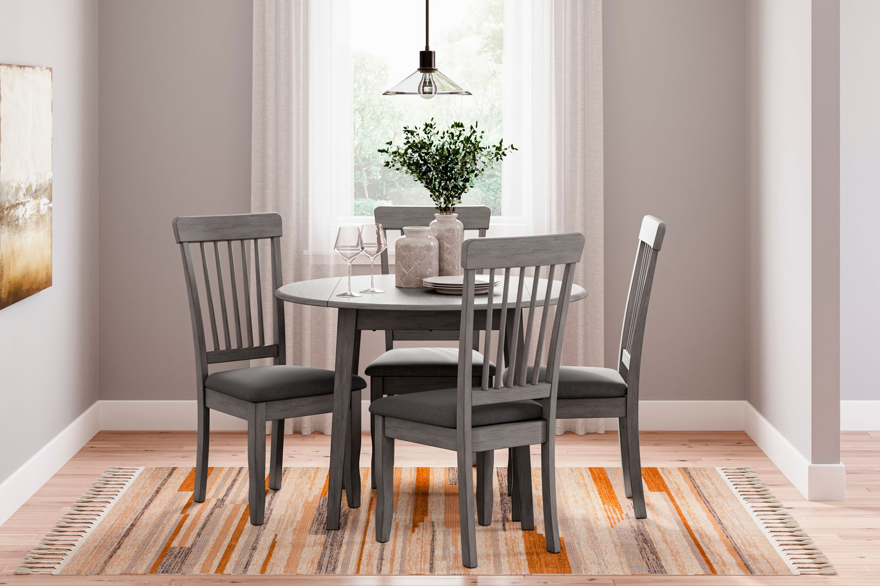 Shullden - Dining Room Side Chair (Set of 2) - Gray - Image 3