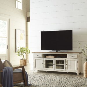 Farmhouse Reimagined - Entertainment 72" TV Stand - White