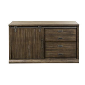 Stone Brook - Computer Credenza - Rustic Saddle
