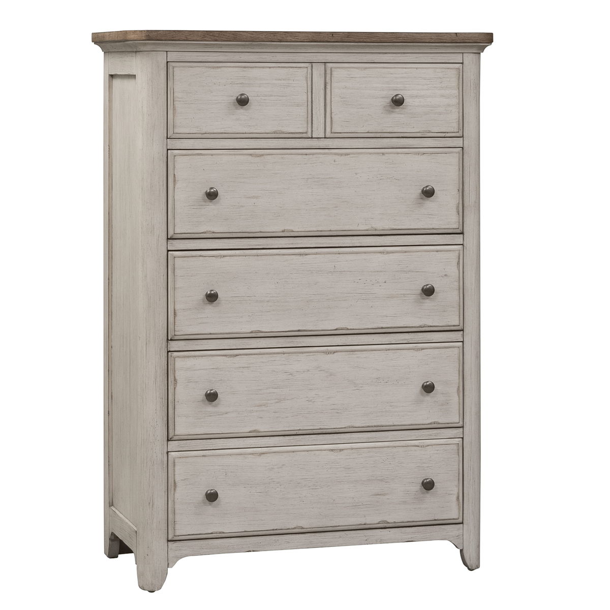 Farmhouse Reimagined - 5 Drawer Chest - White - Image 7