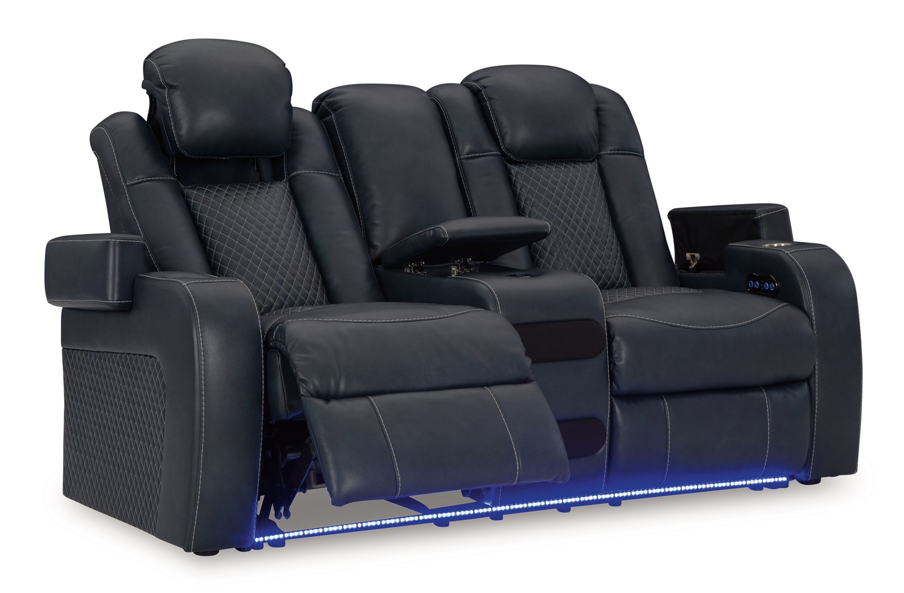 Fyne-dyme - Power Reclining Loveseat With Console/Adj Hdrst - Image 7