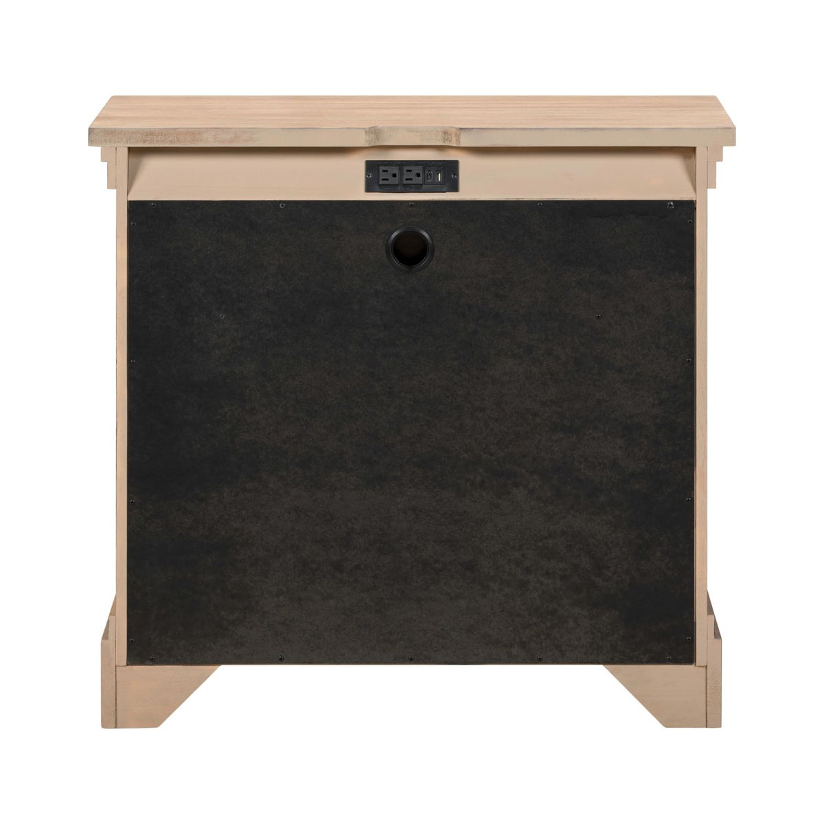 Haven Hills - Bedside Chest With Charging Station - Camel Beige - Image 2