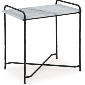 Ashber - Accent Table - White / Black