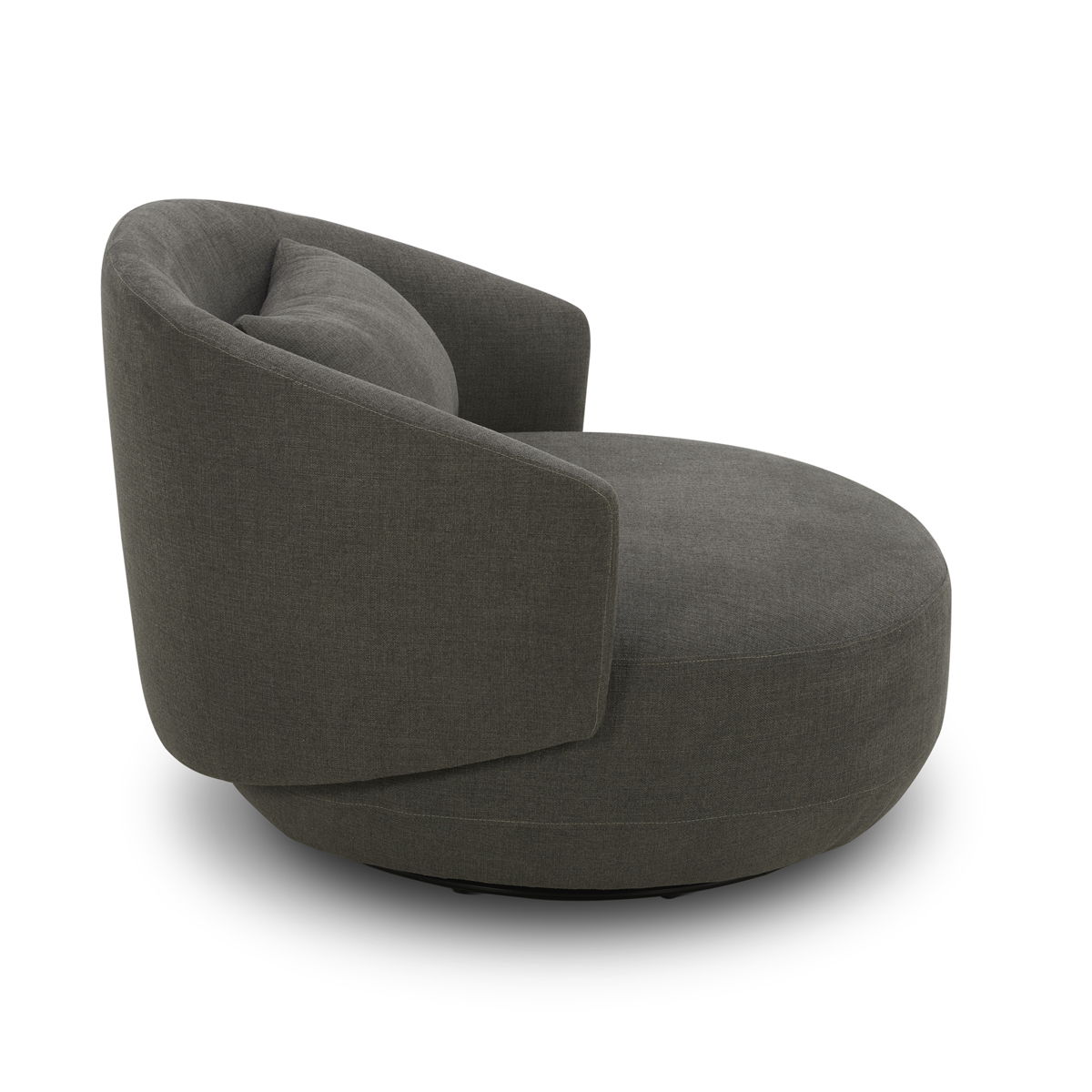 Haley - Upholstered Swivel Cuddler Chair - Image 3