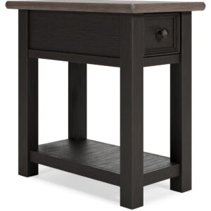 Tyler Creek - Chair Side End Table - Black / Gray