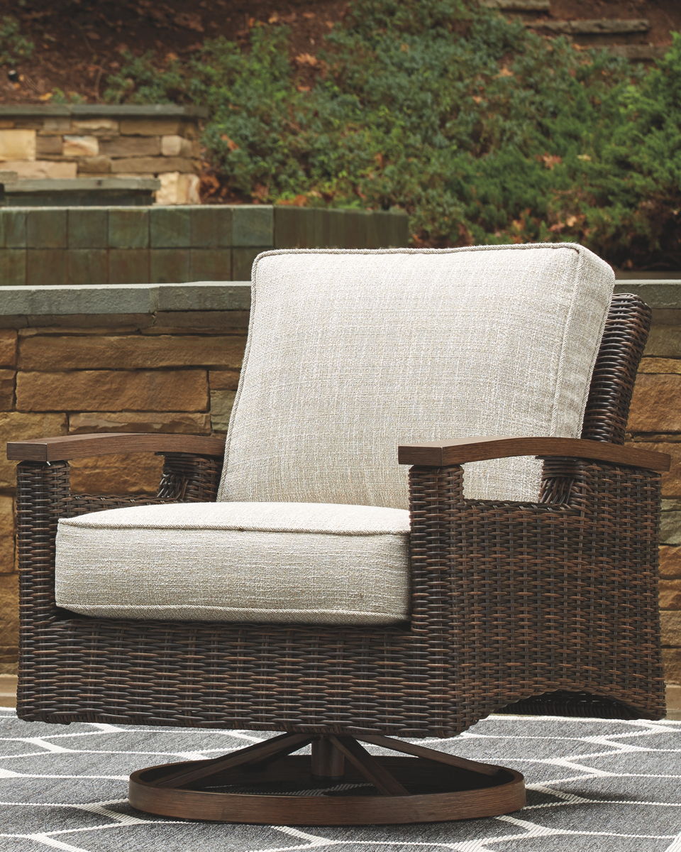 Paradise Trail - Swivel Lounge Chair (Set of 2) - Medium Brown - Image 5