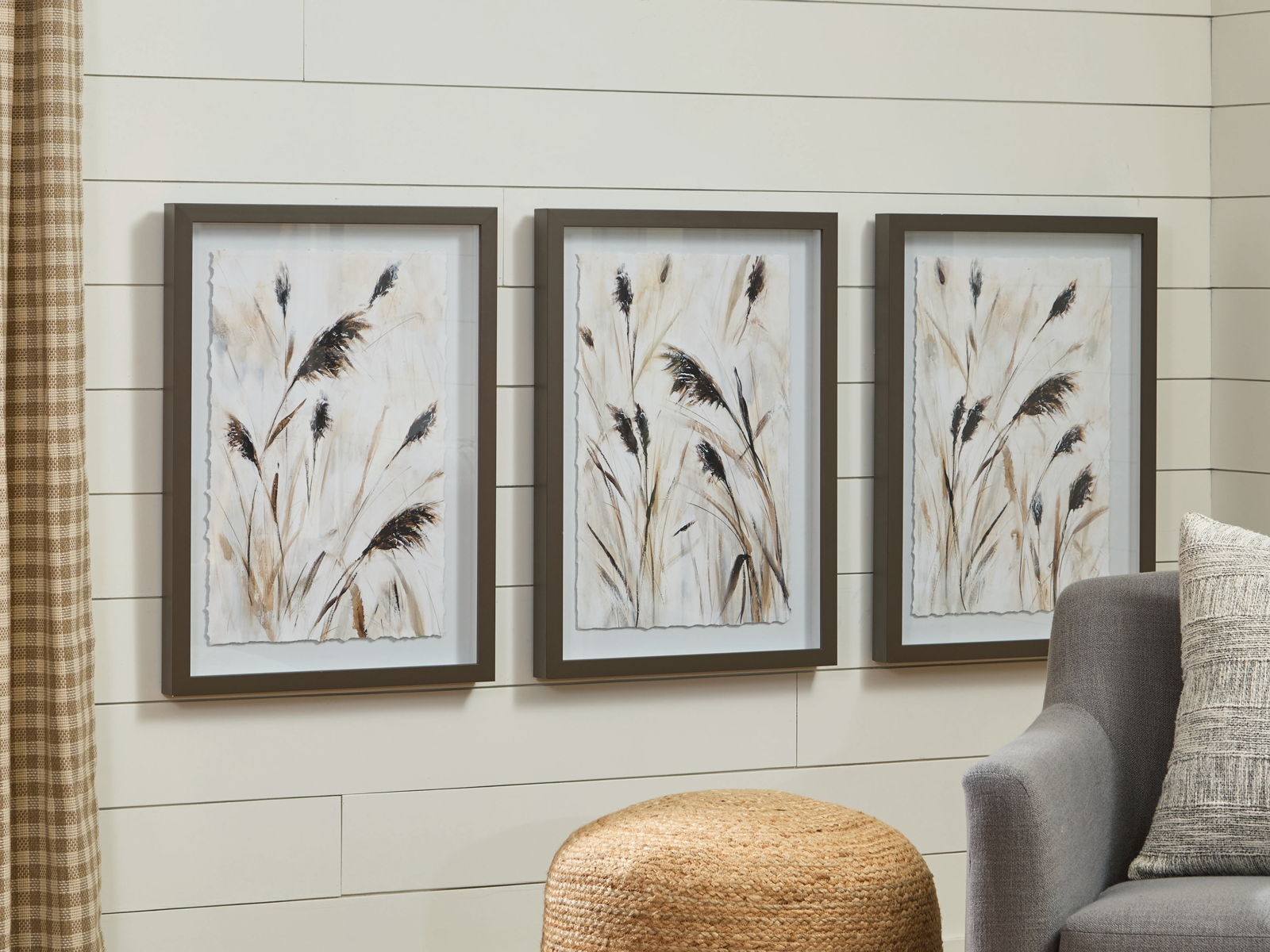 Honslow - Wall Art Set (Set of 3) - Brown / Black / White - Image 3