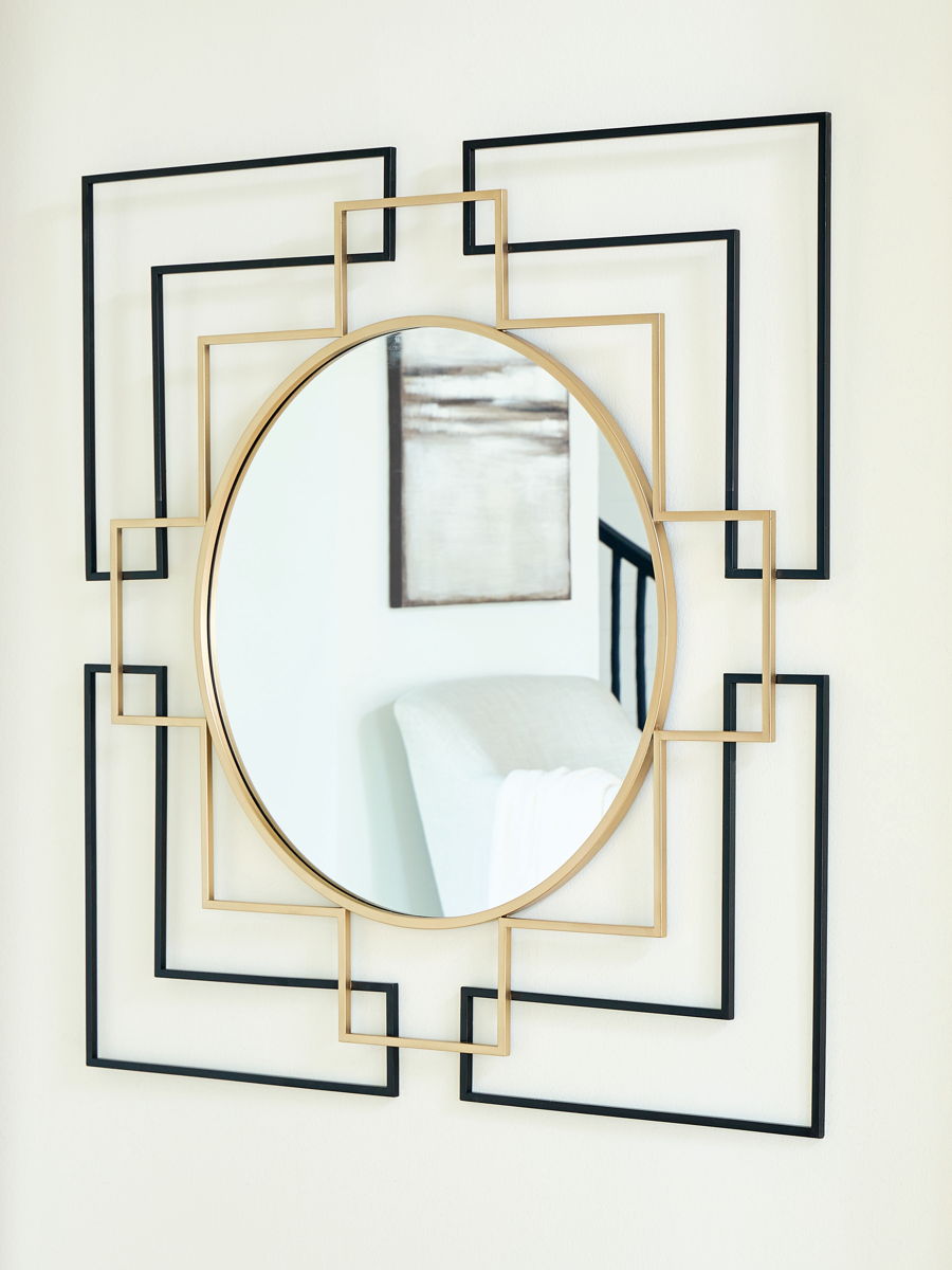 Oceanal - Accent Mirror - Black / Gold Finish - Image 3