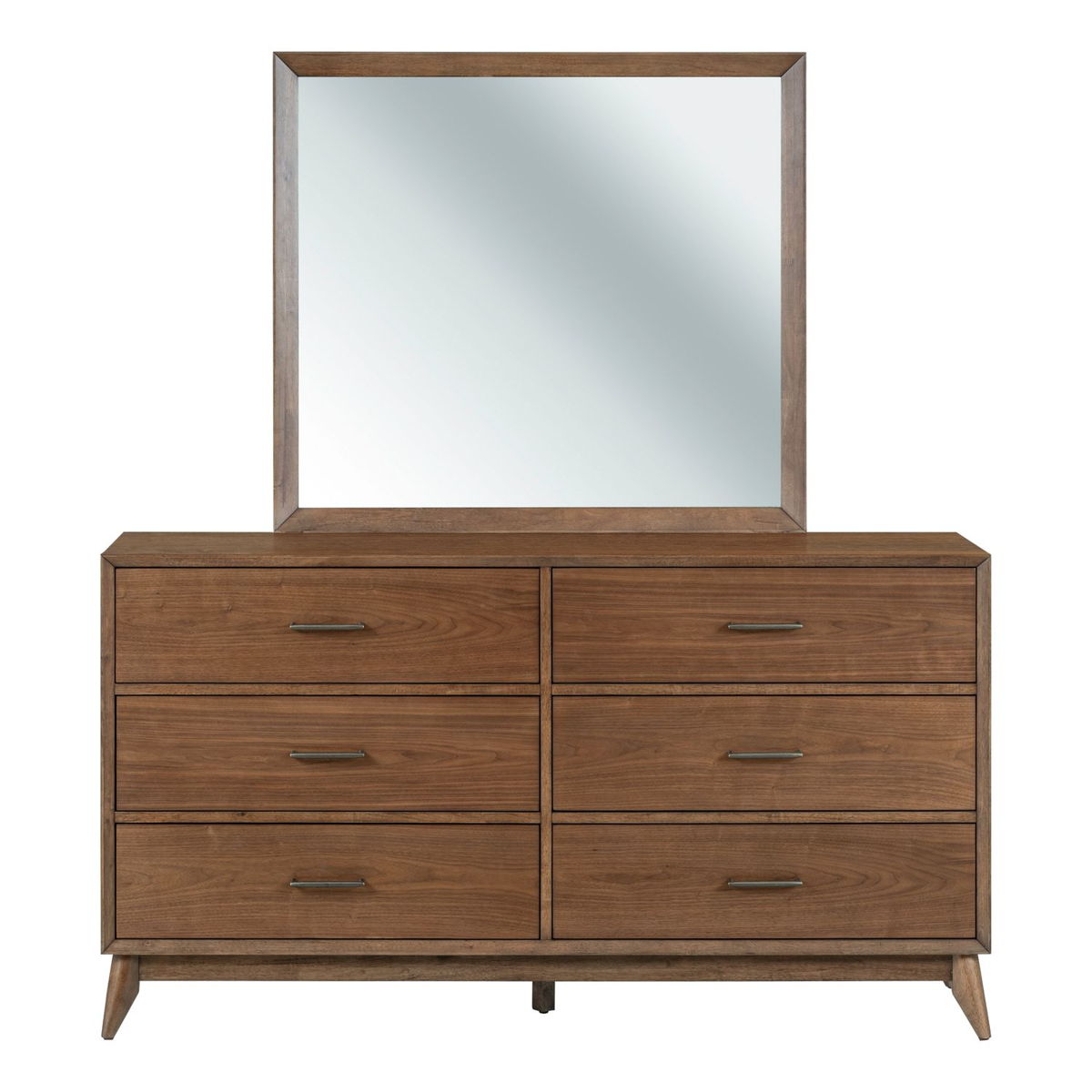 Century Modern - Dresser & Mirror - Walnut - Image 5