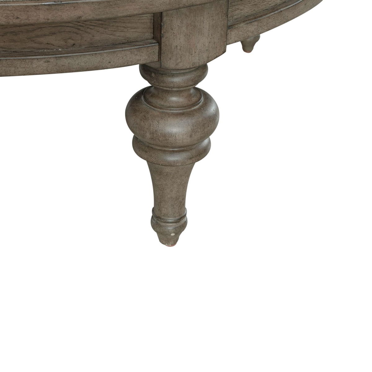 Americana Farmhouse - Round Cocktail Ottoman - Light Brown - Image 6