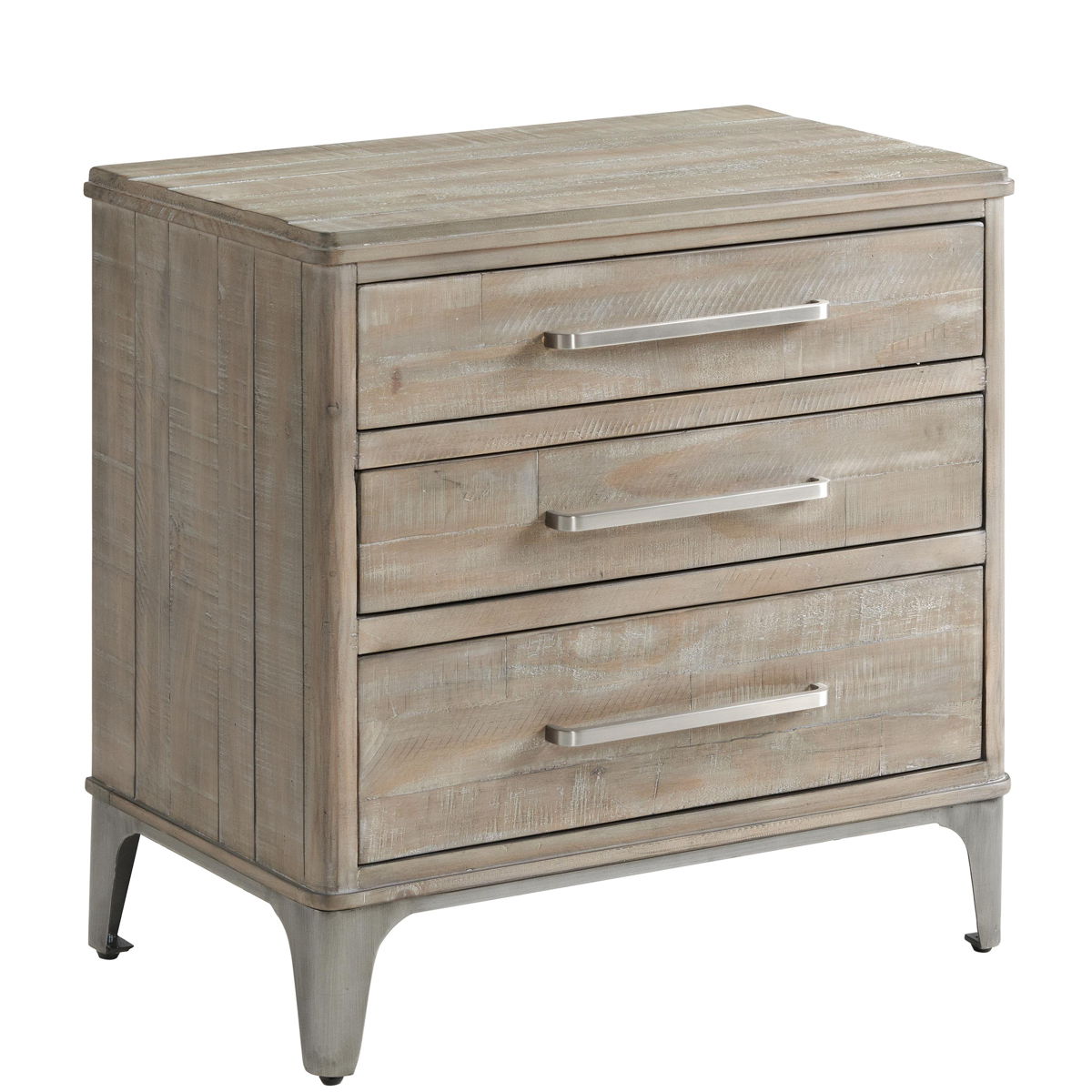 Intrigue - 3 Drawer Nightstand - Light Brown
