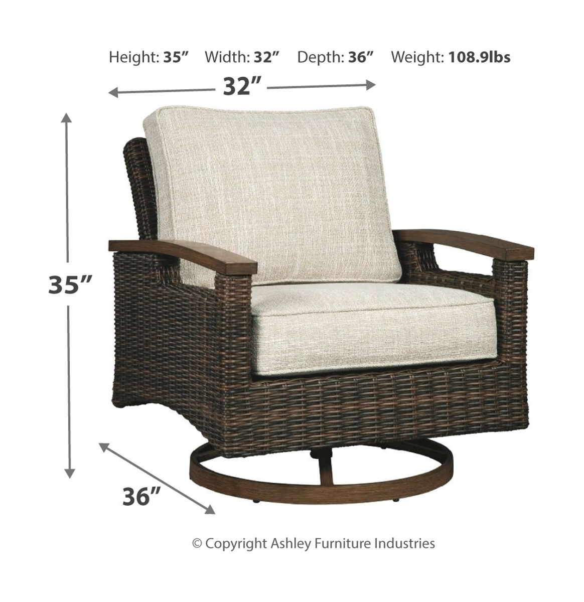 Paradise Trail - 3 Pc. - Lounge Set - Medium Brown - Image 2