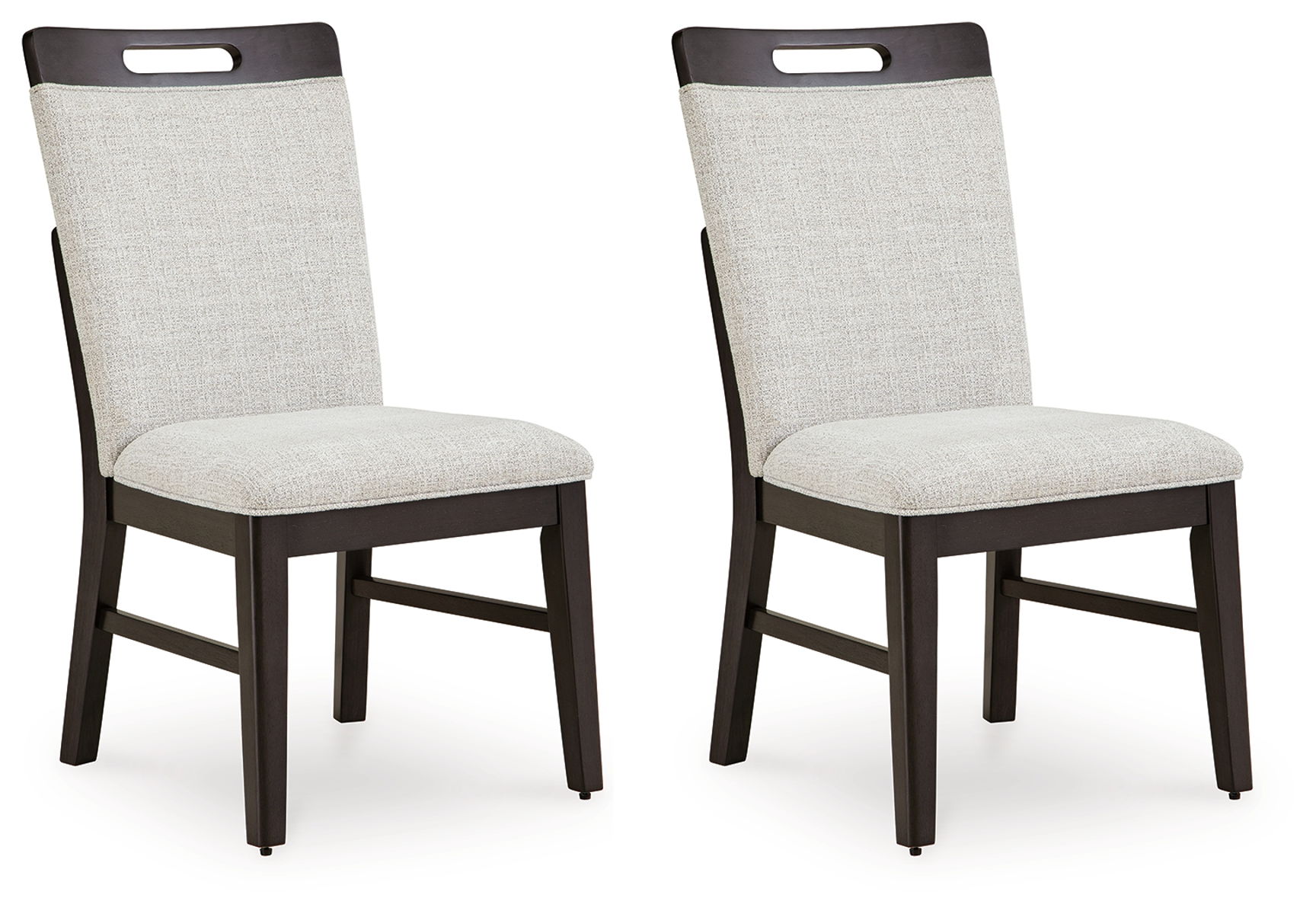 Neymorton - Dining Upholstered Side Chair (Set of 2) - Light Gray / Brown