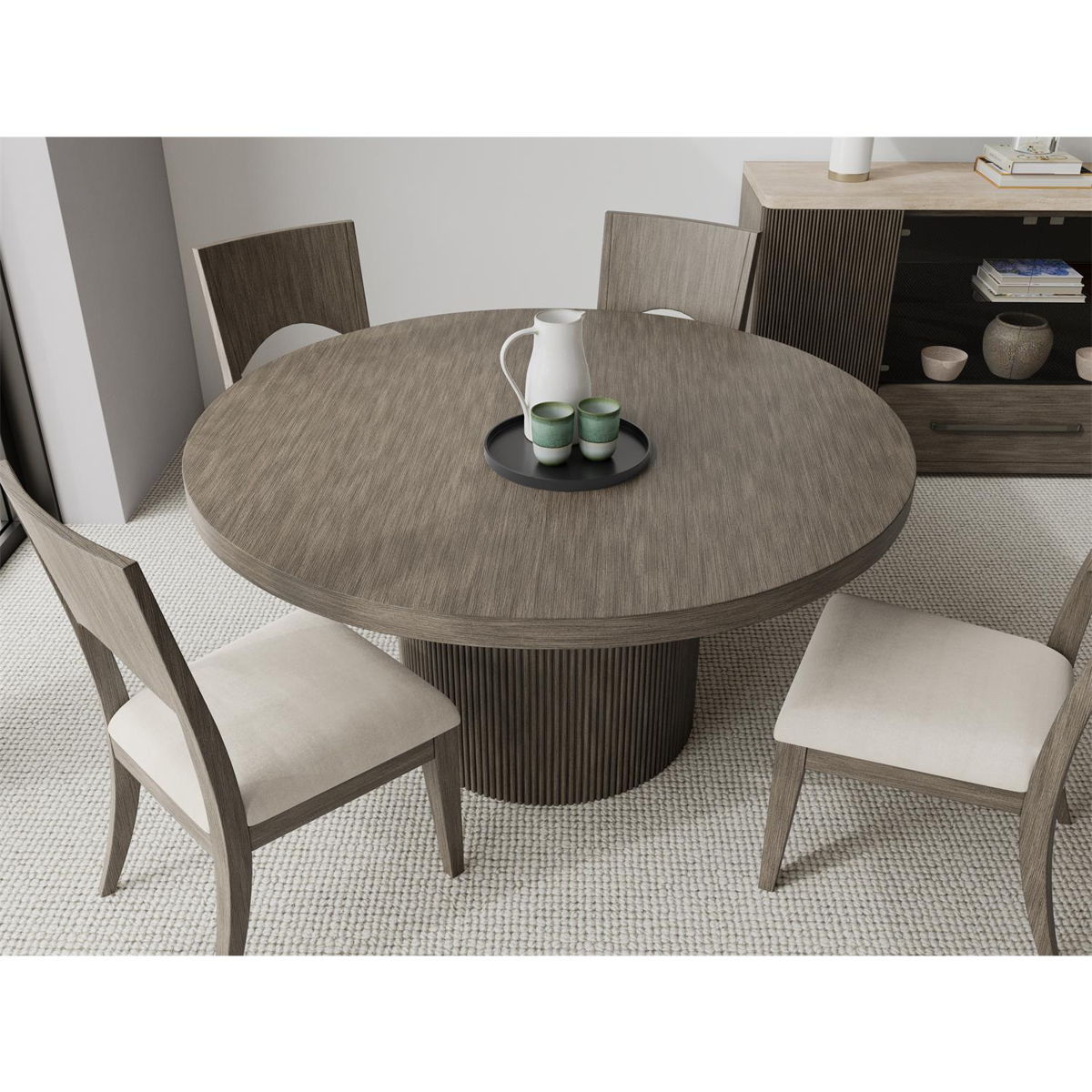 Sariel - Round Dining Table - Dark Brown - Image 3